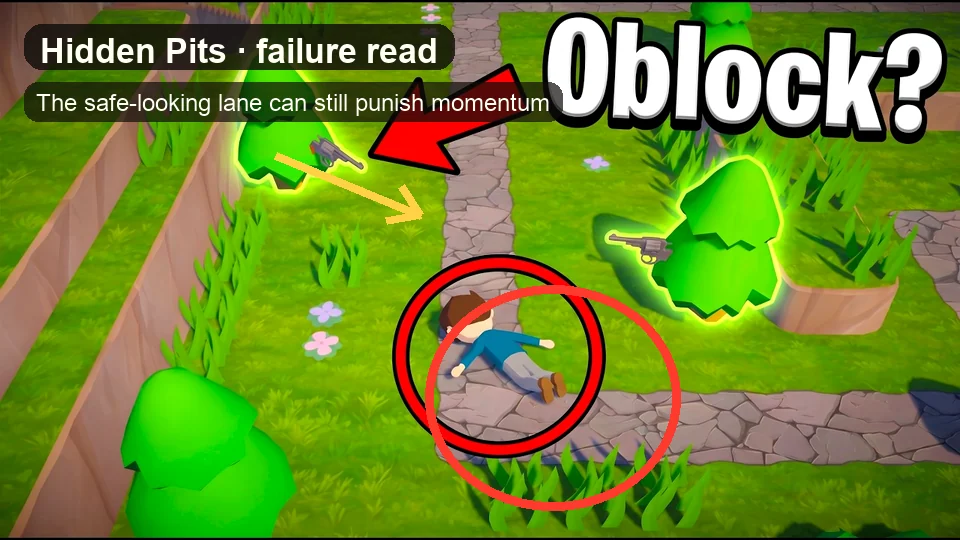 Annotated Trees Hate You thumbnail showing a downed avatar in an open-lane trap setup